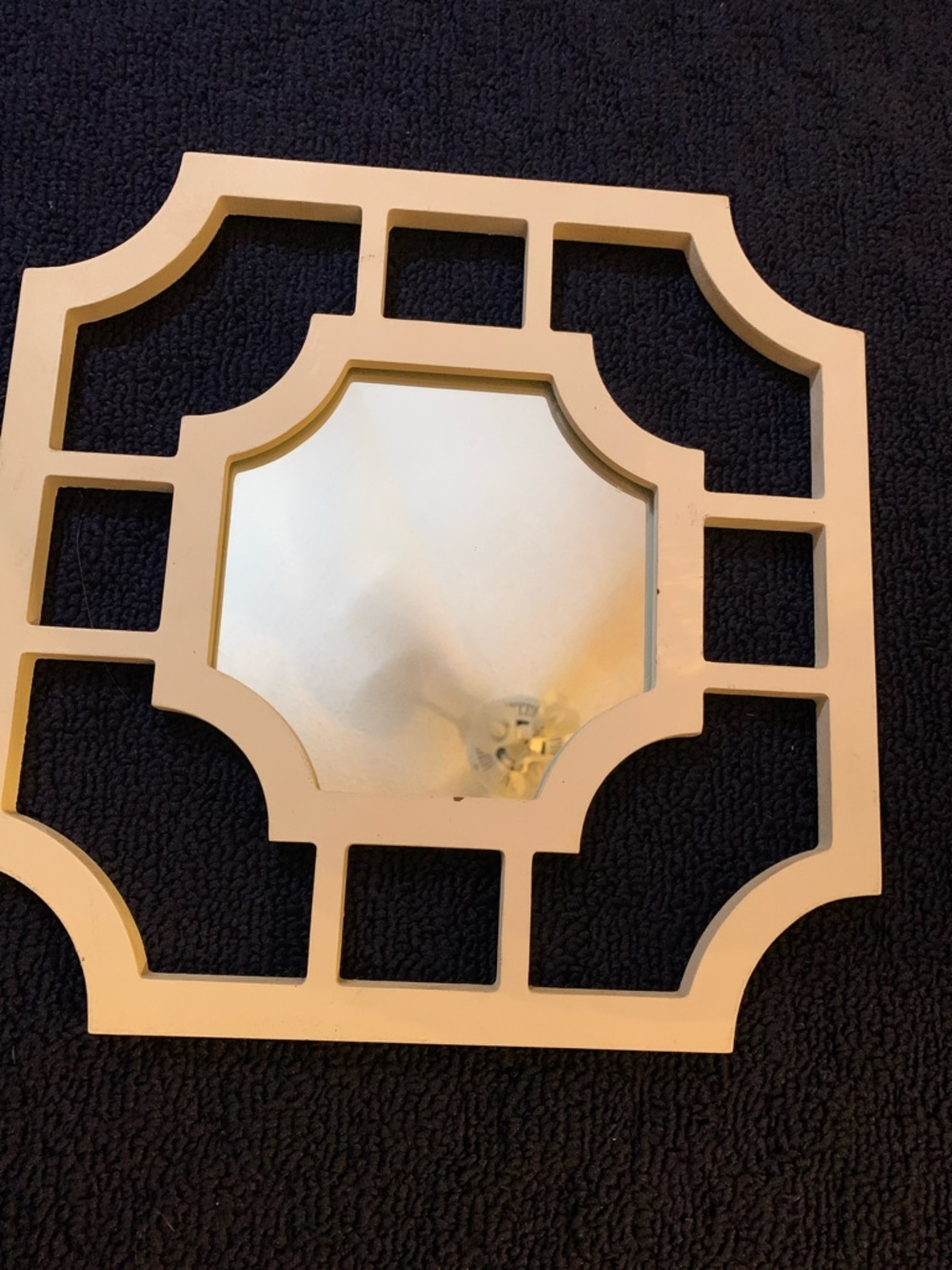 Gallery Wall Art. Decorative Small Mirror In Cut Out  Frame. Ready For Paint.